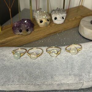 - 🌼Moonstone rings (custom Size just for you)